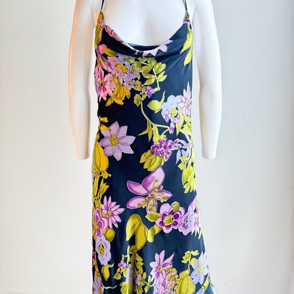 Joseph Ribkoff Bias Cut Floral Slip Dress S/M - Picture 3 of 12